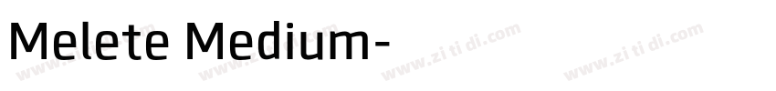Melete Medium字体转换